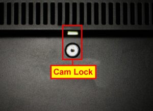 Cam Lock on doors and side panels provides added security for equipment. 