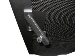 Lockable Perforated Door allows viewing of rack equipments without unauthorized opening the doors. 