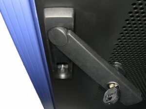 Lockable Perforated Door allows airflow and viewing of rack equipments without unauthorized opening the doors. 